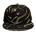Gold And Black Taurus Sign Print Snapback Cap