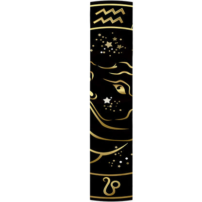 Gold And Black Taurus Sign Print Table Runner