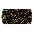 Gold And Black Taurus Sign Print Towel