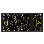 Gold And Black Taurus Sign Print Trifold Wallet