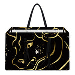 Gold And Black Taurus Sign Print Utility Tote Bag
