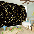 Gold And Black Taurus Sign Print Wall Sticker