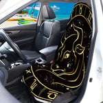 Gold And Black Taurus Sign Print Waterproof Car Seat Cover