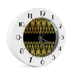 Gold And Black Thai Pattern Print Alarm Clock