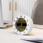 Gold And Black Thai Pattern Print Alarm Clock