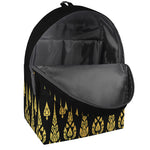 Gold And Black Thai Pattern Print Backpack