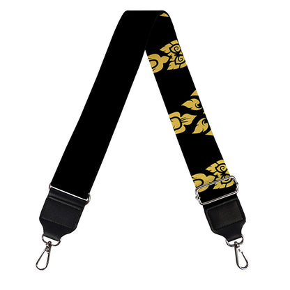 Gold And Black Thai Pattern Print Bag Strap