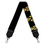 Gold And Black Thai Pattern Print Bag Strap