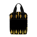 Gold And Black Thai Pattern Print Bible Tote Bag