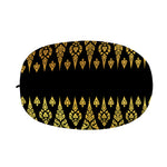 Gold And Black Thai Pattern Print Car Side Mirror Covers