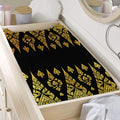 Gold And Black Thai Pattern Print Changing Pad Cover