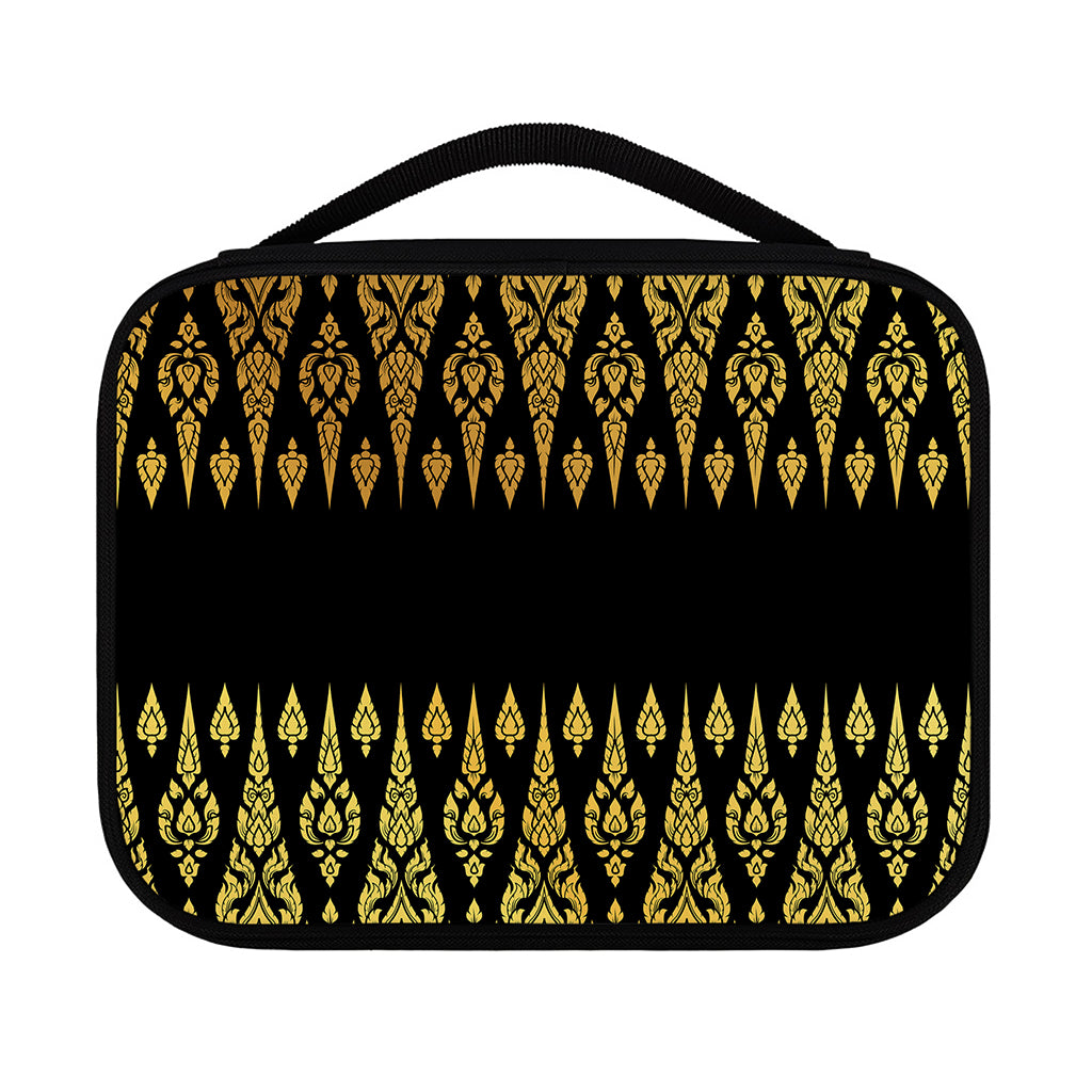 Gold And Black Thai Pattern Print Classic Bible Case