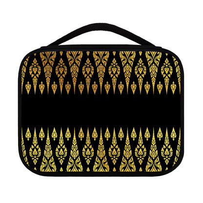 Gold And Black Thai Pattern Print Classic Bible Case