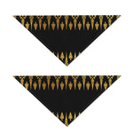 Gold And Black Thai Pattern Print Dog Bandana