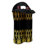 Gold And Black Thai Pattern Print Double Neoprene Wine Tote