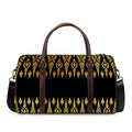 Gold And Black Thai Pattern Print Duffel Bag