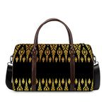 Gold And Black Thai Pattern Print Duffle Bag