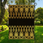 Gold And Black Thai Pattern Print Garden Flag