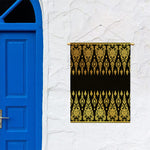Gold And Black Thai Pattern Print Garden Flag