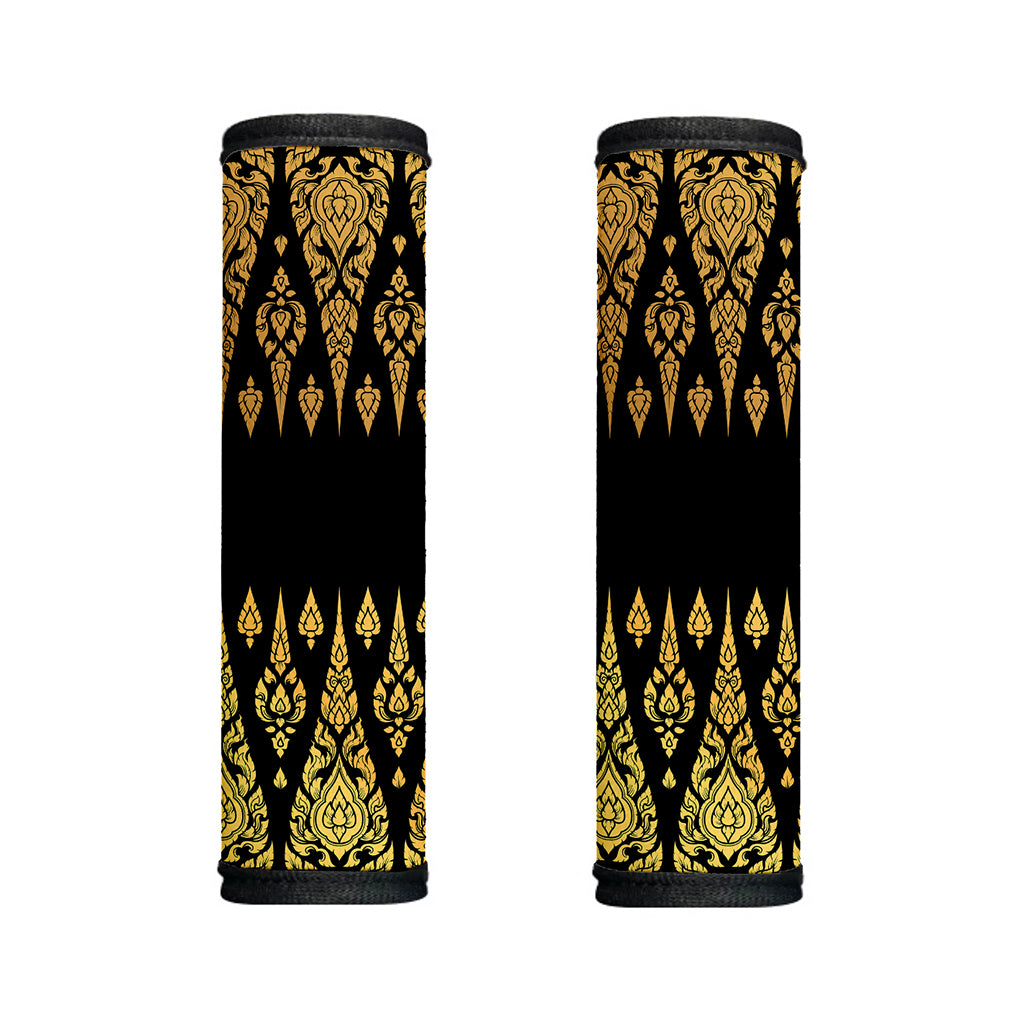 Gold And Black Thai Pattern Print Handle Covers