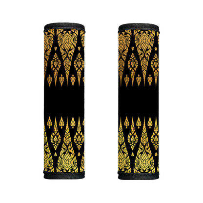 Gold And Black Thai Pattern Print Handle Covers