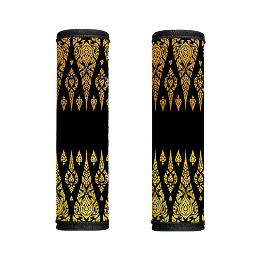 Gold And Black Thai Pattern Print Handle Covers