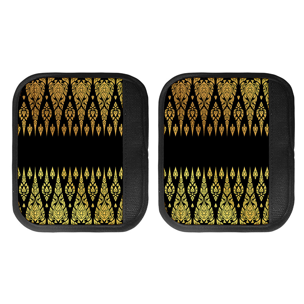 Gold And Black Thai Pattern Print Handle Covers