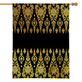 Gold And Black Thai Pattern Print House Flag