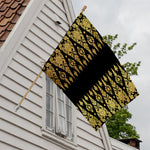 Gold And Black Thai Pattern Print House Flag