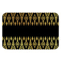 Gold And Black Thai Pattern Print Indoor Door Mat