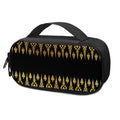 Gold And Black Thai Pattern Print Portable Cooler Travel Case