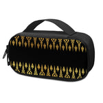 Gold And Black Thai Pattern Print Insulin Cooler Travel Case