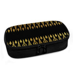 Gold And Black Thai Pattern Print Insulin Cooler Travel Case