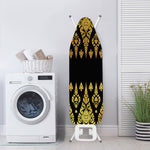 Gold And Black Thai Pattern Print Ironing Board Cover
