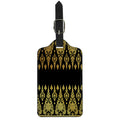 Gold And Black Thai Pattern Print Luggage Tag