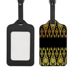 Gold And Black Thai Pattern Print Luggage Tag