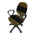 Gold And Black Thai Pattern Print Office Chair Cover