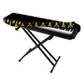 Gold And Black Thai Pattern Print Piano Keyboard Cover