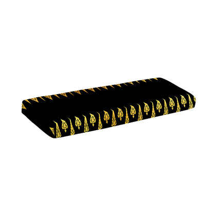 Gold And Black Thai Pattern Print Piano Keyboard Cover