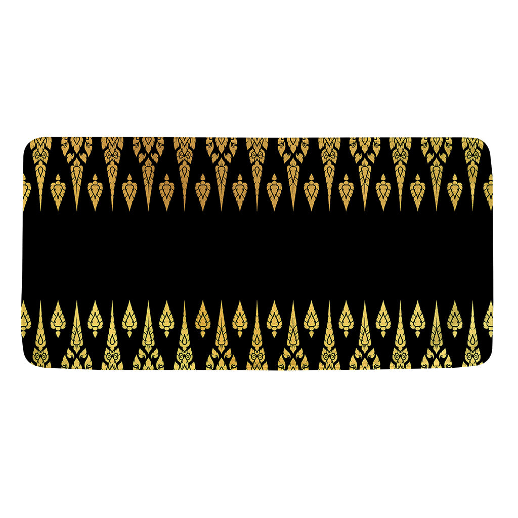 Gold And Black Thai Pattern Print Towel