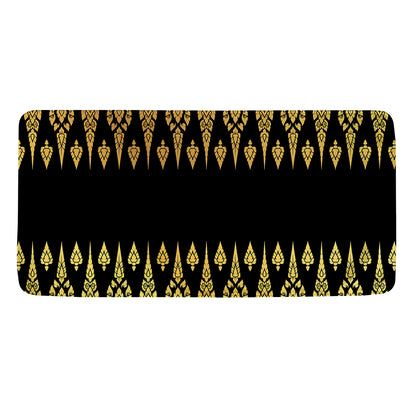 Gold And Black Thai Pattern Print Towel