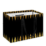 Gold And Black Thai Pattern Print Utility Tote Bag