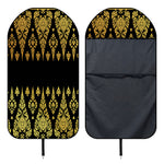 Gold And Black Thai Pattern Print Waterproof Car Seat Cover