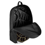 Gold And Black Virgo Sign Print 17 Inch Backpack