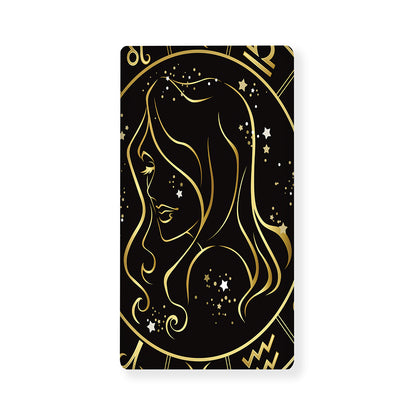 Gold And Black Virgo Sign Print Baby Crib Sheet