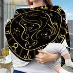 Gold And Black Virgo Sign Print Baby Seat Cover