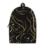 Gold And Black Virgo Sign Print Backpack