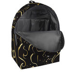 Gold And Black Virgo Sign Print Backpack