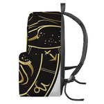 Gold And Black Virgo Sign Print Backpack