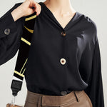 Gold And Black Virgo Sign Print Bag Strap